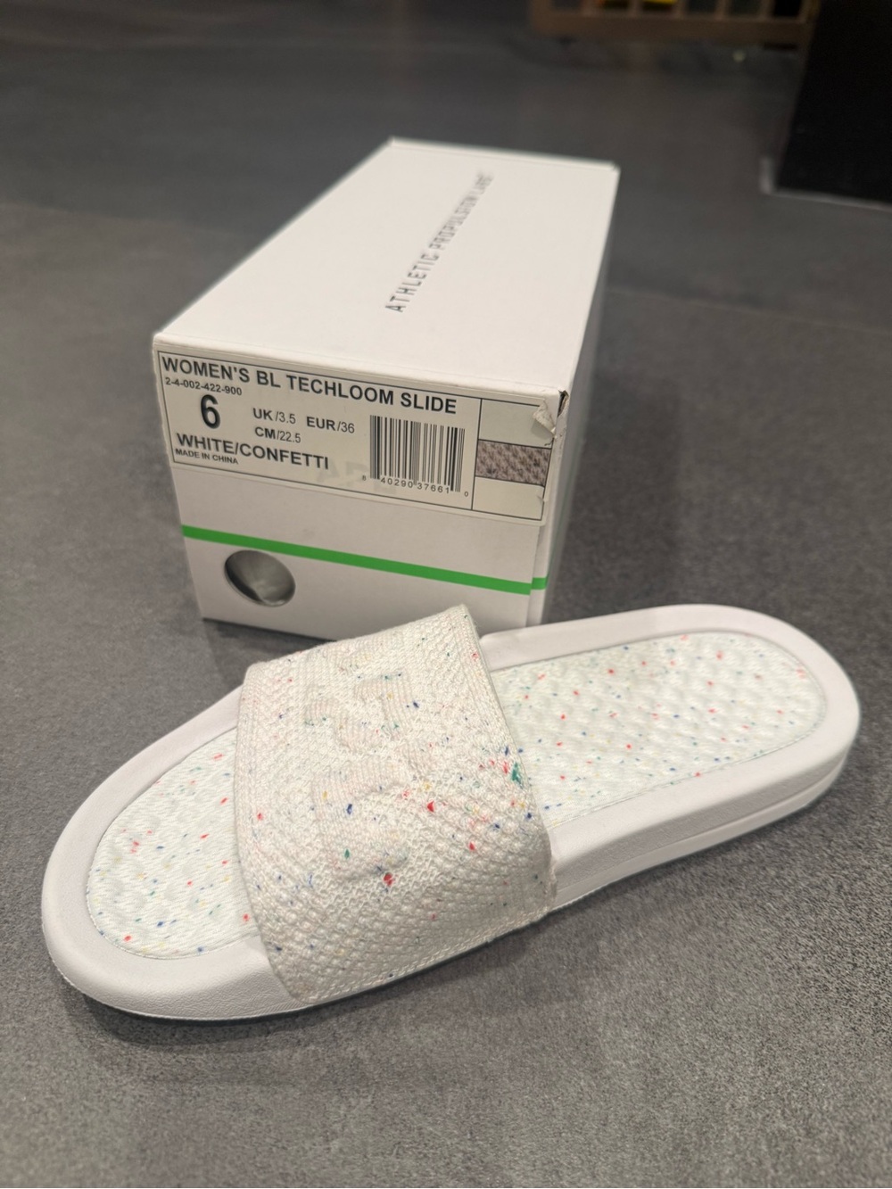 APL Women's Techloom Slide - White with Multicolor Flecks